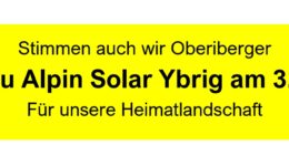 Nein zum Alpin Solar Ybrig am 3. März