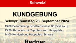 Flyer Kundgebung 28.9. Schwyz